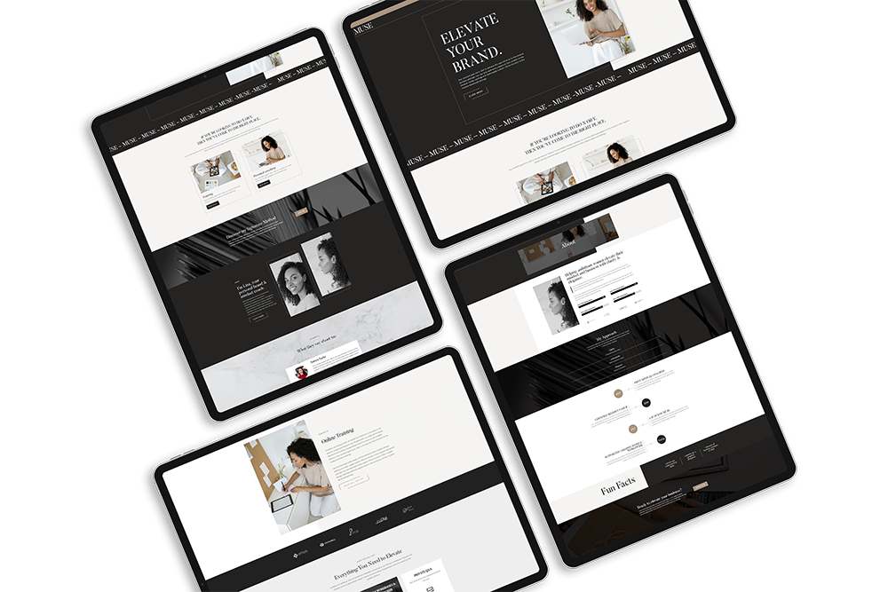 Muse divi theme wordpress template for coach-2 template Divi féminin pour Coach et entrepreneuses