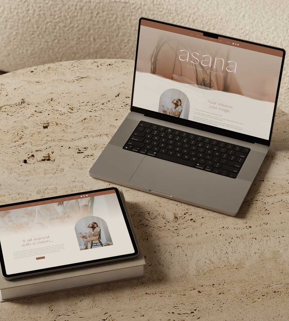 Asana un template divi fémini et holistique