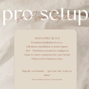 Asana Pro setup