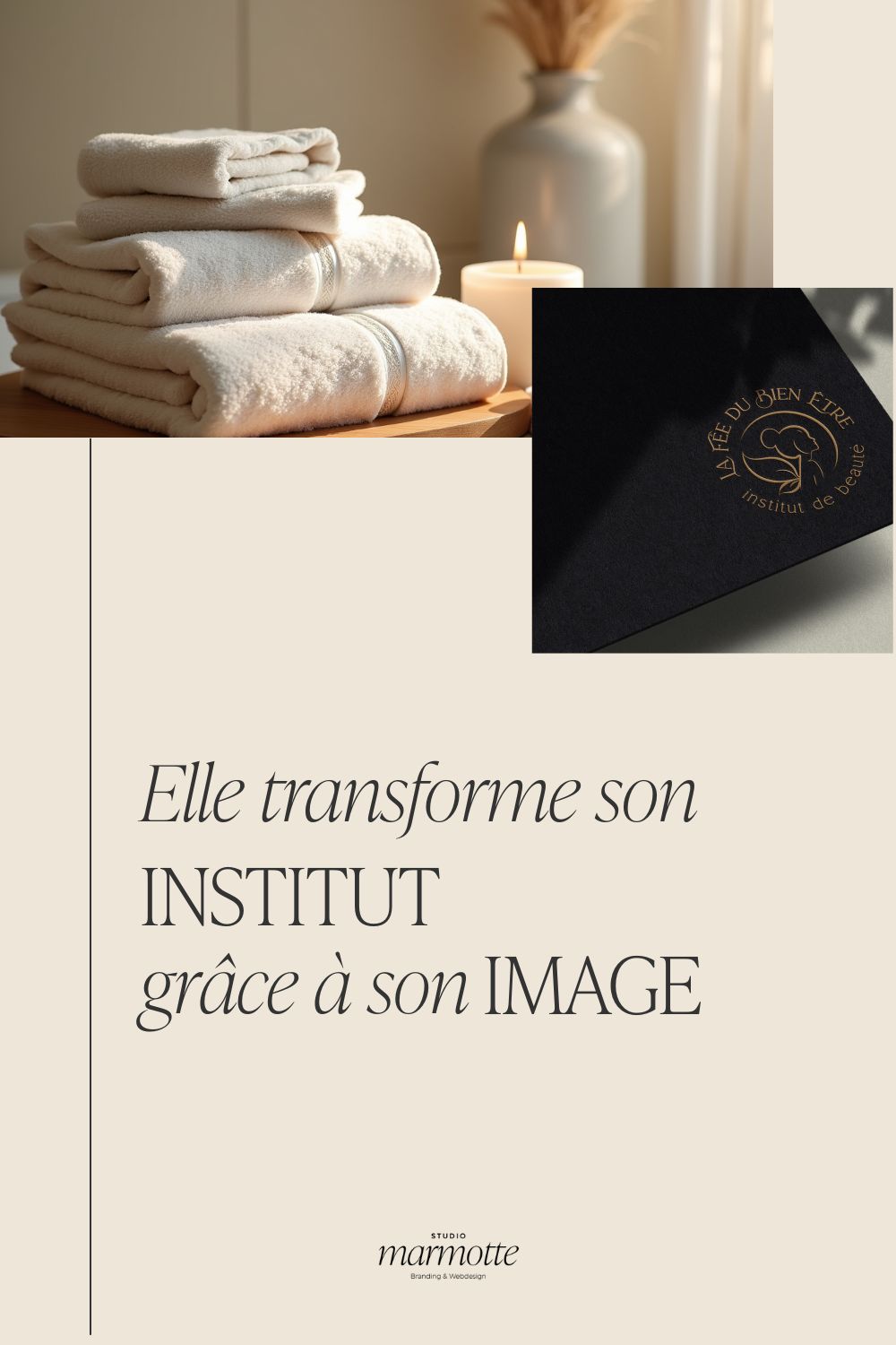 elle tranforme son institut de beauté grâce à son logo