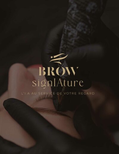 logo brow artiste beauté maquilleur pro