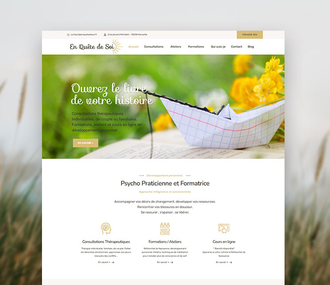 création-site-web-coach-thérapeute studio marmotte - agence web pour les coach bien être