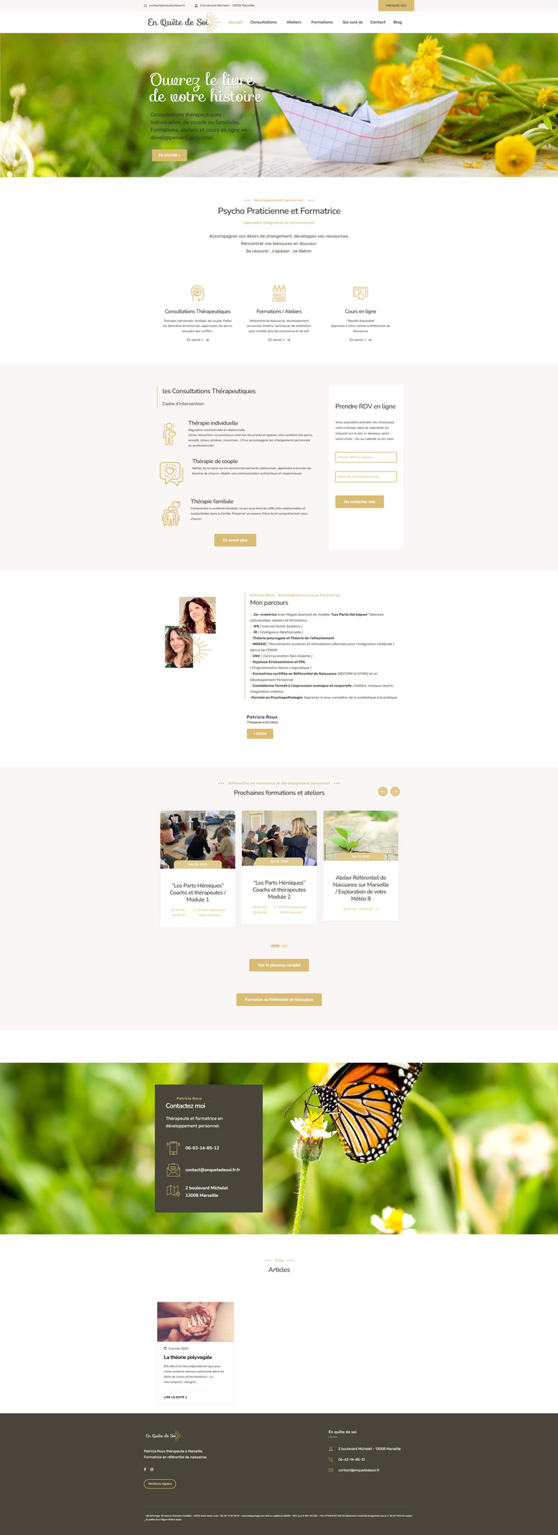 Création site internet Coach Thérapeute Marseille