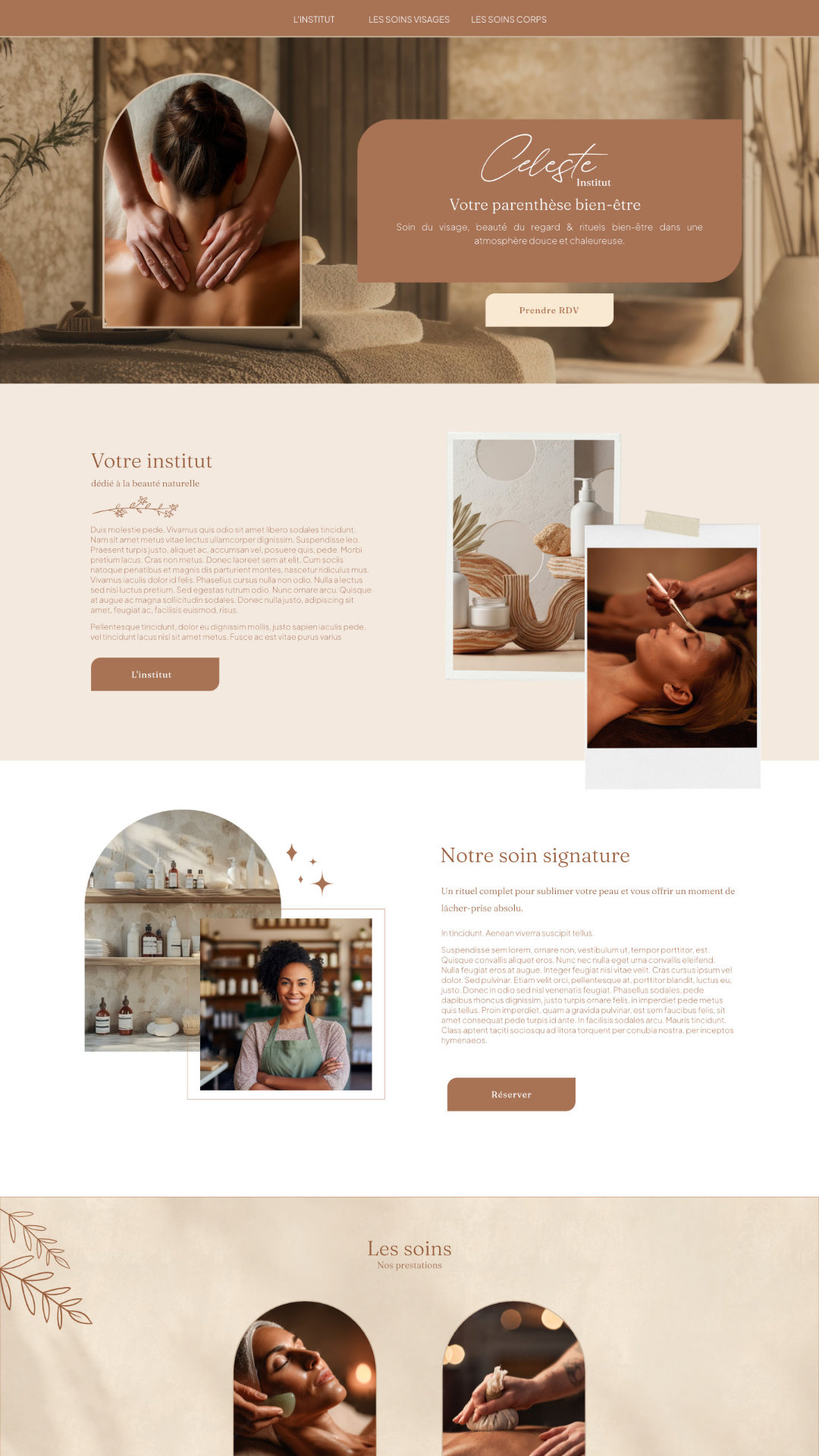 celeste site web institut de beauté spa bien-être medium