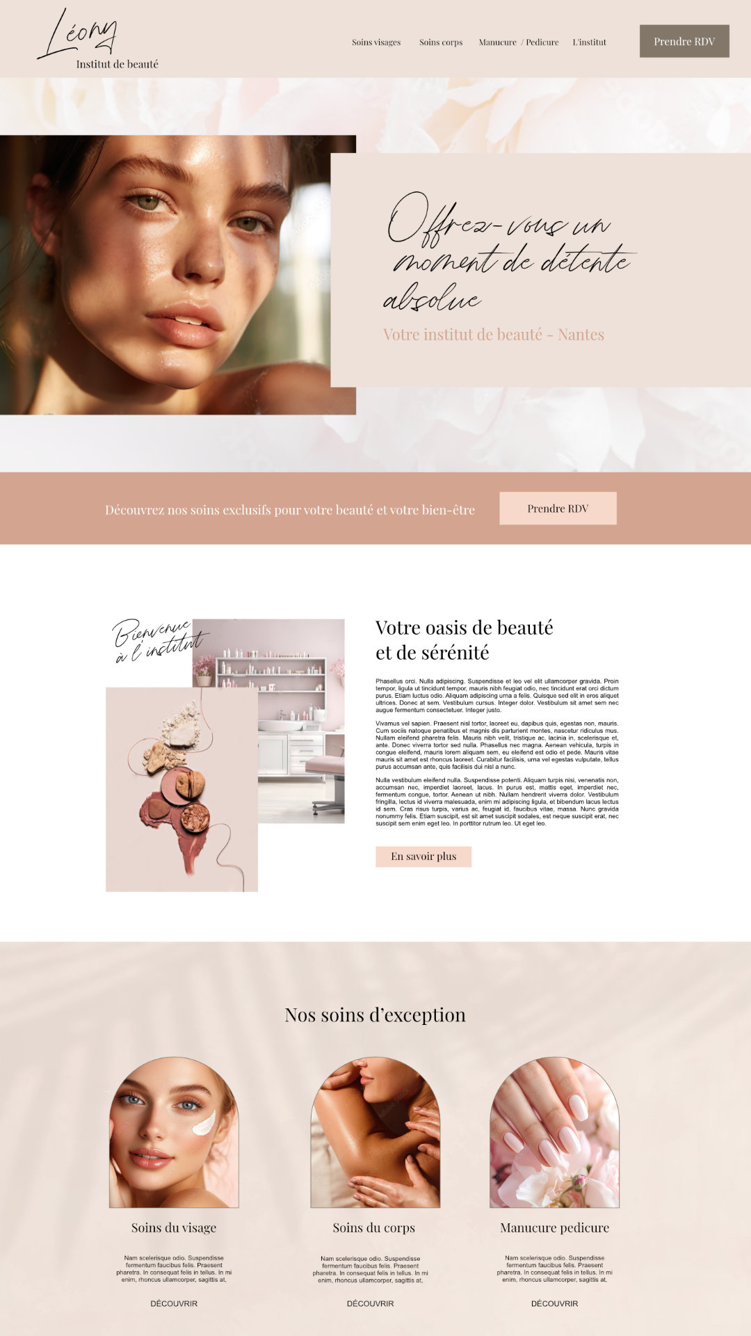 leony site web beauté template medium
