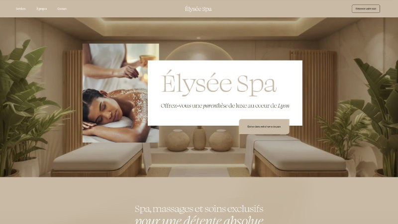 elysee spa template site web beauté 1