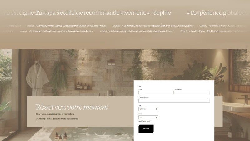 elysee spa template site web beauté 1