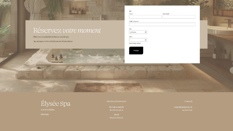 elysee spa template site web beauté 1