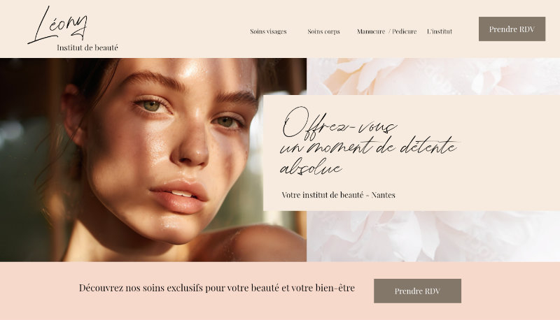 Leony site web institut de beauté