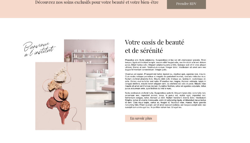 Leony site web institut de beauté