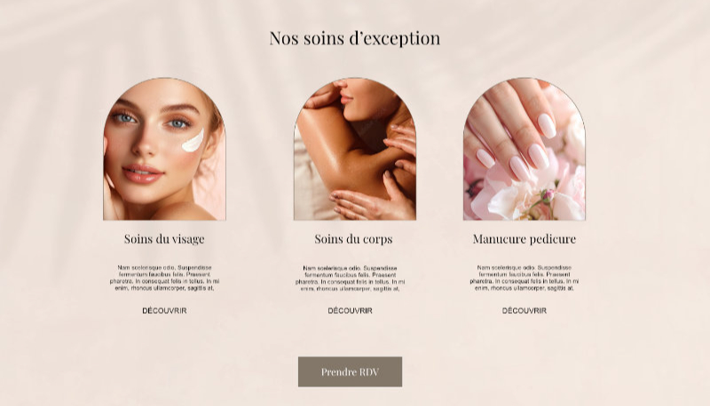 Leony site web institut de beauté